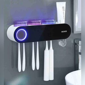 🌸NEW Ecoco Wall Mounted Toothbrush Holder | Bathroom Organizer Dispenser & Cups.